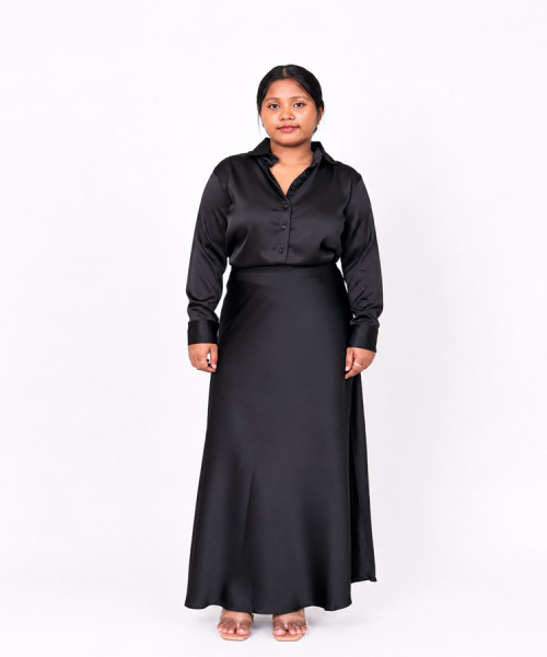 Black Satin Skirts