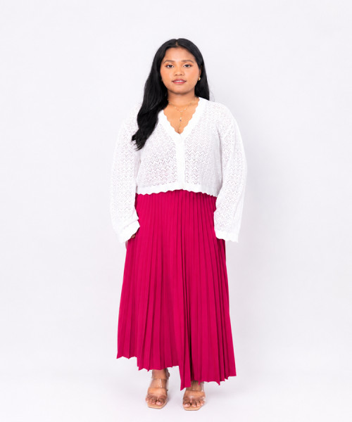 Pink Pleated Skirt