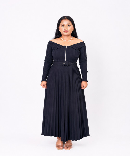 Black Pleated Skirt