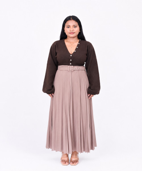 Light Brown Pleated skirt