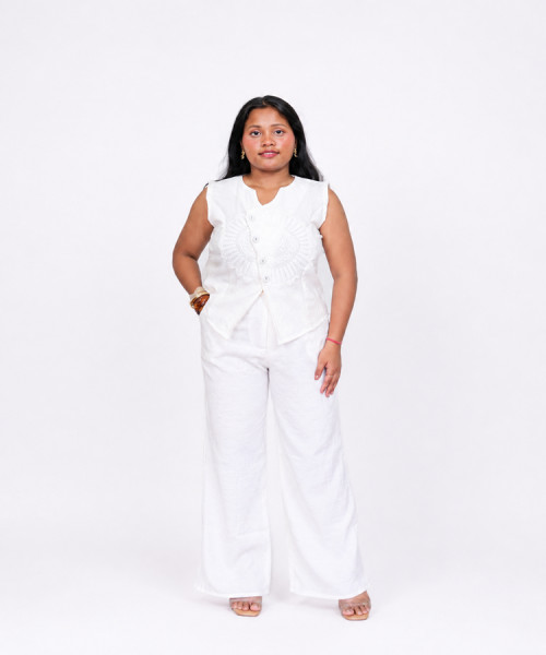 white formal Co - Ord set